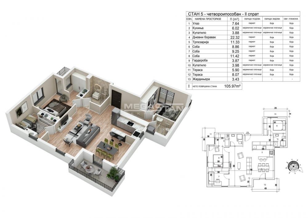 Stan Prodaja Beograd Stan Prodaja Beograd Lekino Brdo 106 m2
