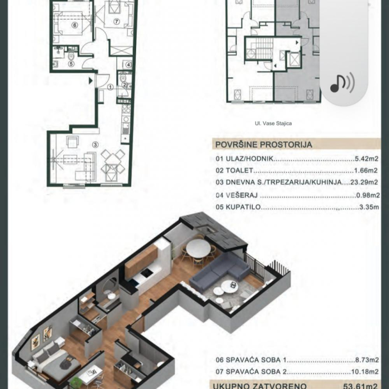 Stan Prodaja Beograd Banovo Brdo 54 m2