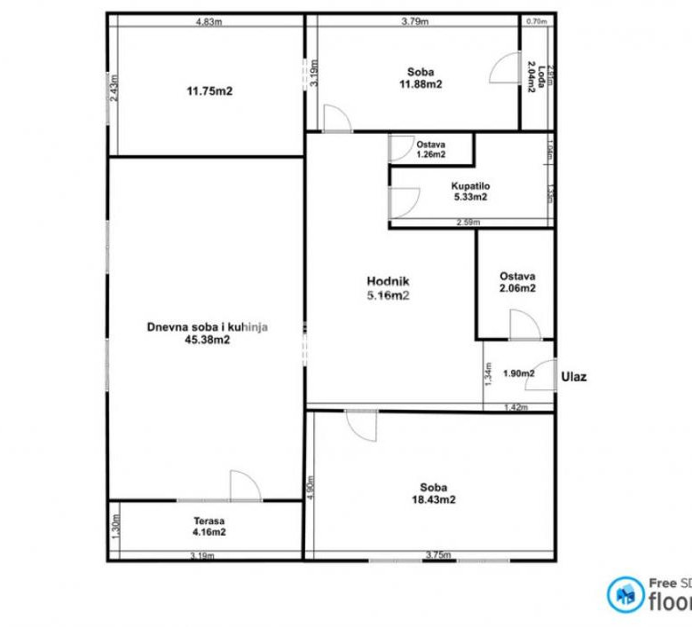 Stan Prodaja Beograd Centar (Stari Grad) 116 m2
