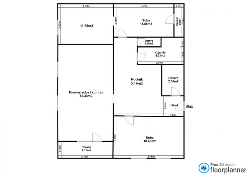 Stan Prodaja Beograd Centar (Stari Grad) 116 m2