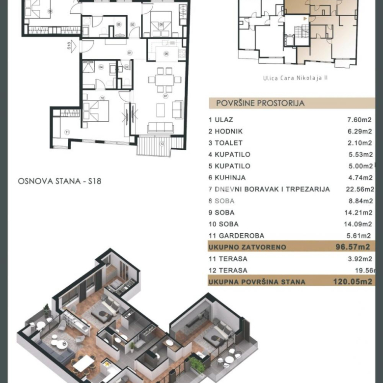 Stan Prodaja Beograd Čubura 120 m2