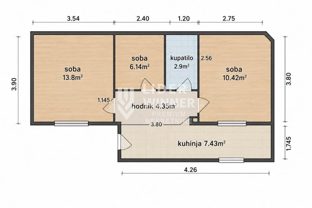 Izuzetna prilika 2.5 stan,  45kvm kod Bogoslovije ID#137070
