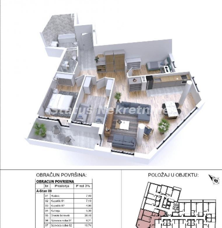 Stan Prodaja Novi Sad  102 m2