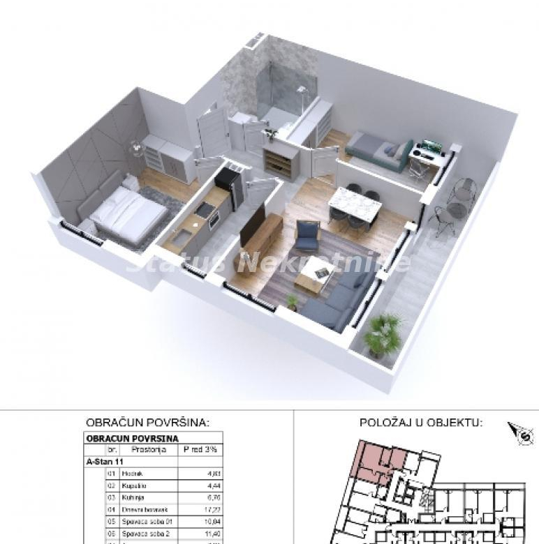 Stan Prodaja Novi Sad  63 m2