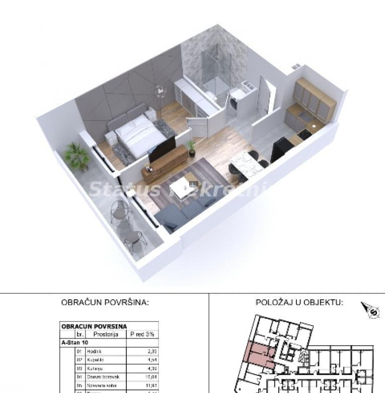 Stan Prodaja Novi Sad  46 m2