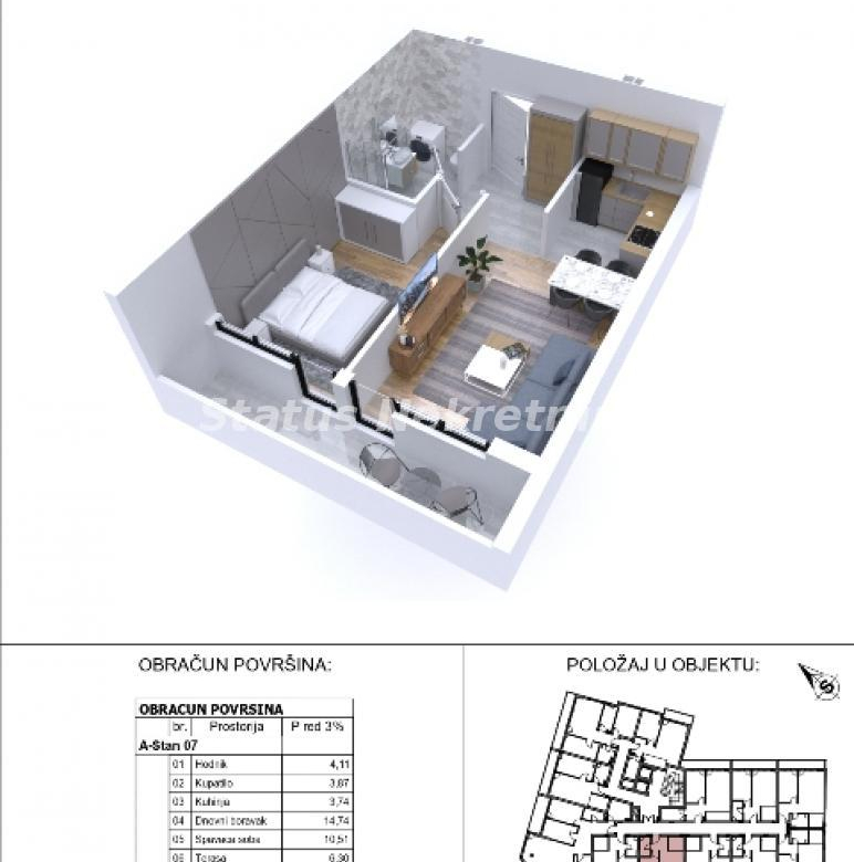 Stan Prodaja Novi Sad  43 m2