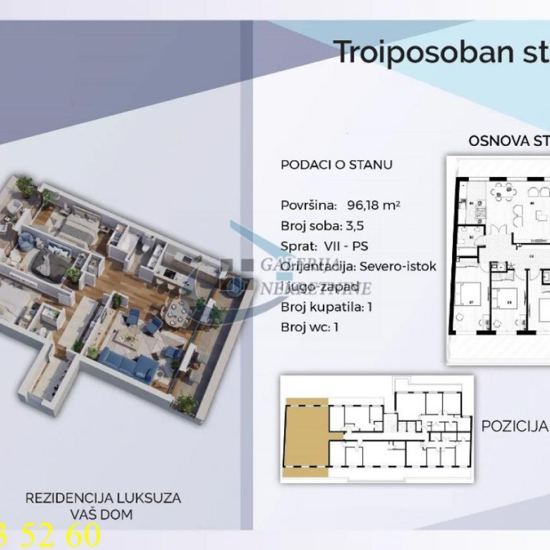Stan Prodaja Beograd Dimitrija Tucovića 96 m2