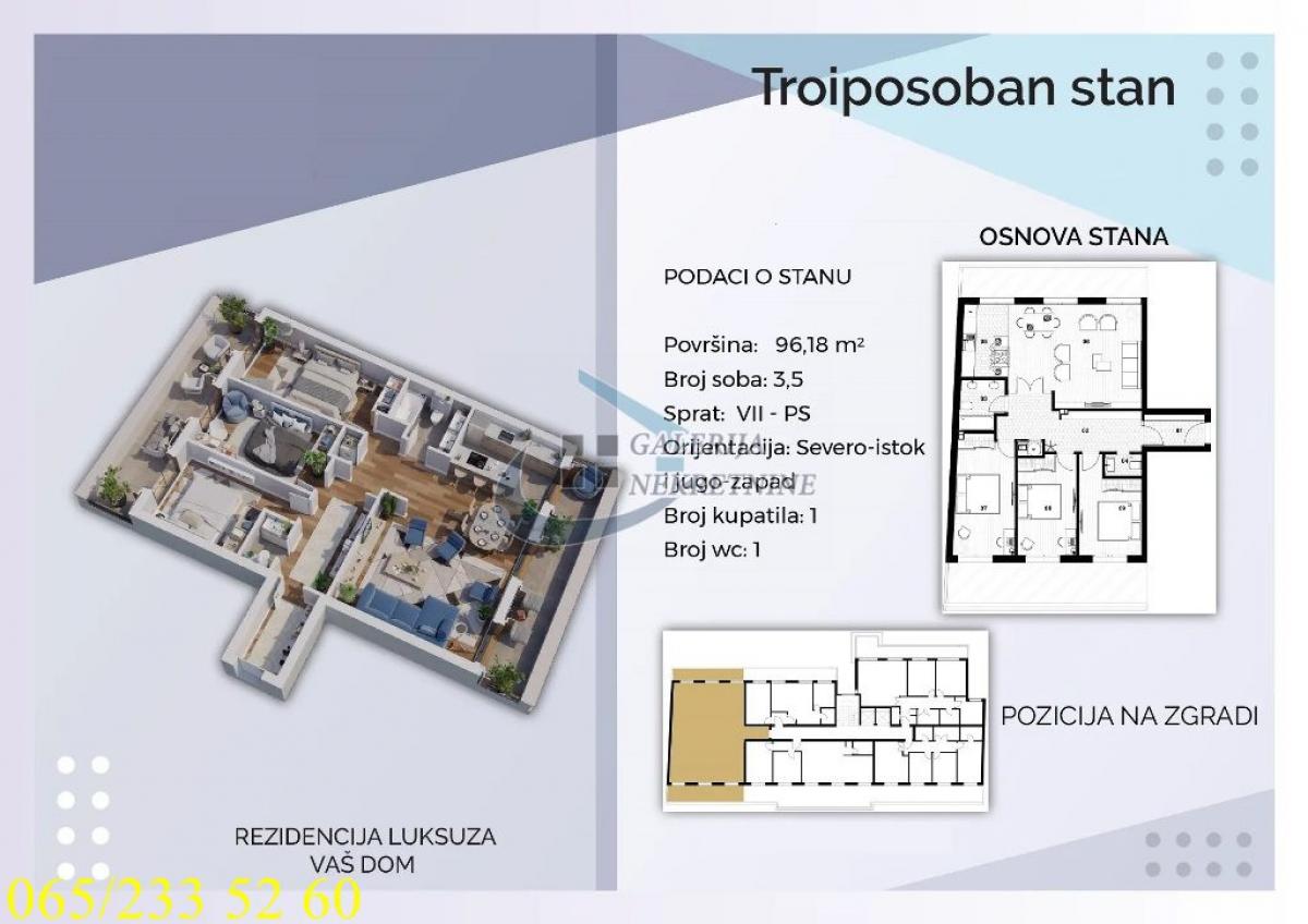 Stan Prodaja Beograd Dimitrija Tucovića 96 m2