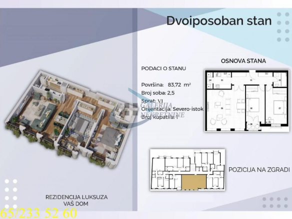 Stan Prodaja Beograd Dimitrija Tucovića 84 m2