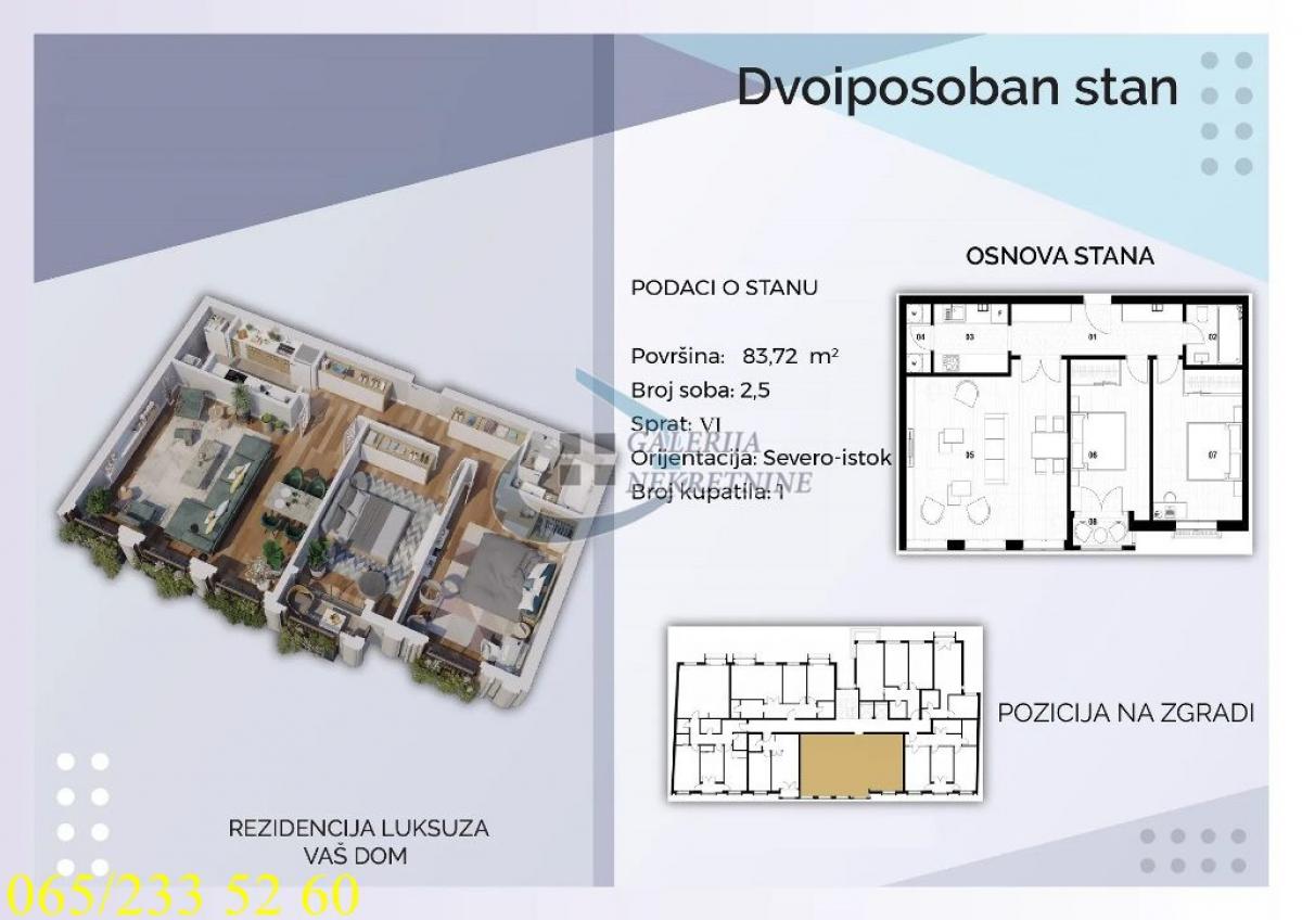 Stan Prodaja Beograd Dimitrija Tucovića 84 m2