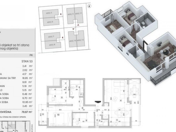 Stan Prodaja Novi Sad  80 m2