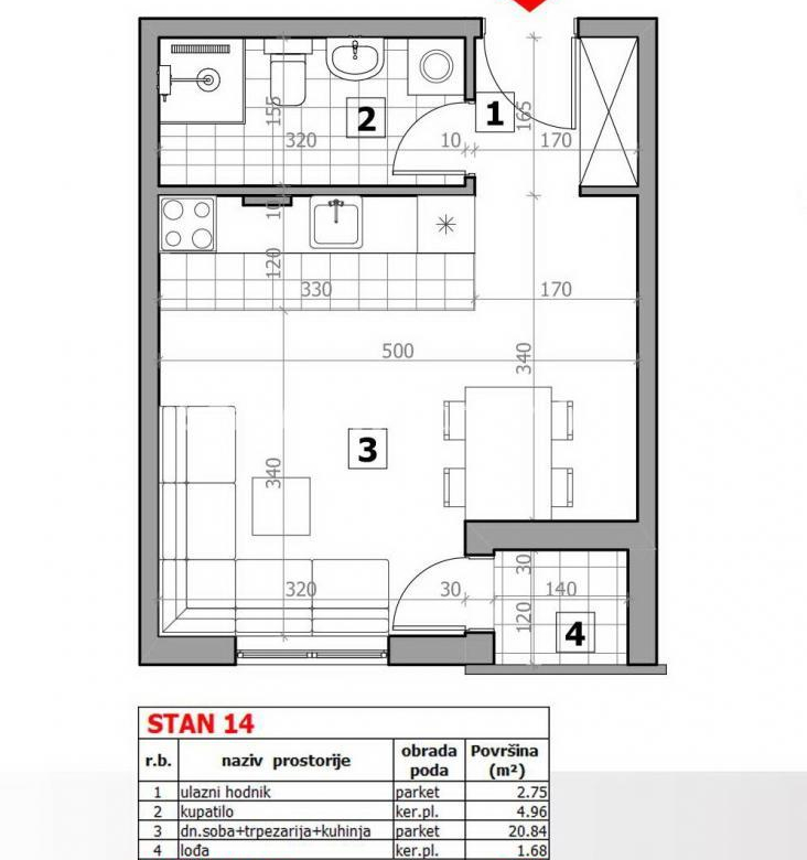 Stan – Novi Sad, Petrovaradin – ID 22366.
