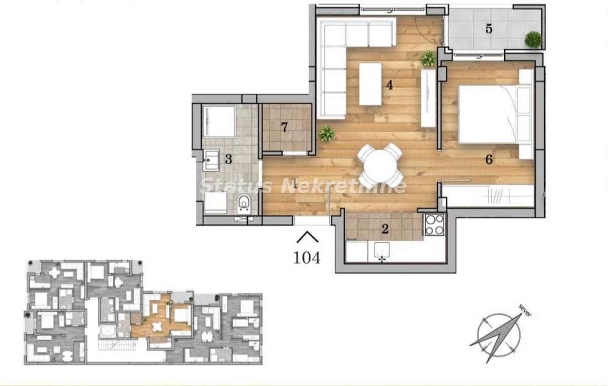 Stan Prodaja Novi Sad  42.52 m2