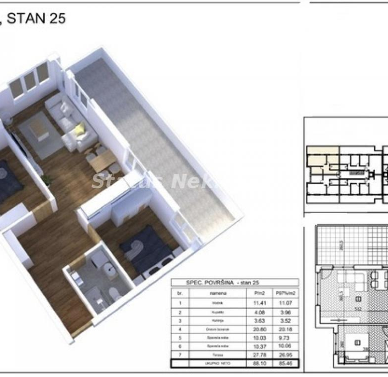 Stan – Novi Sad, Adice  – ID 21442.