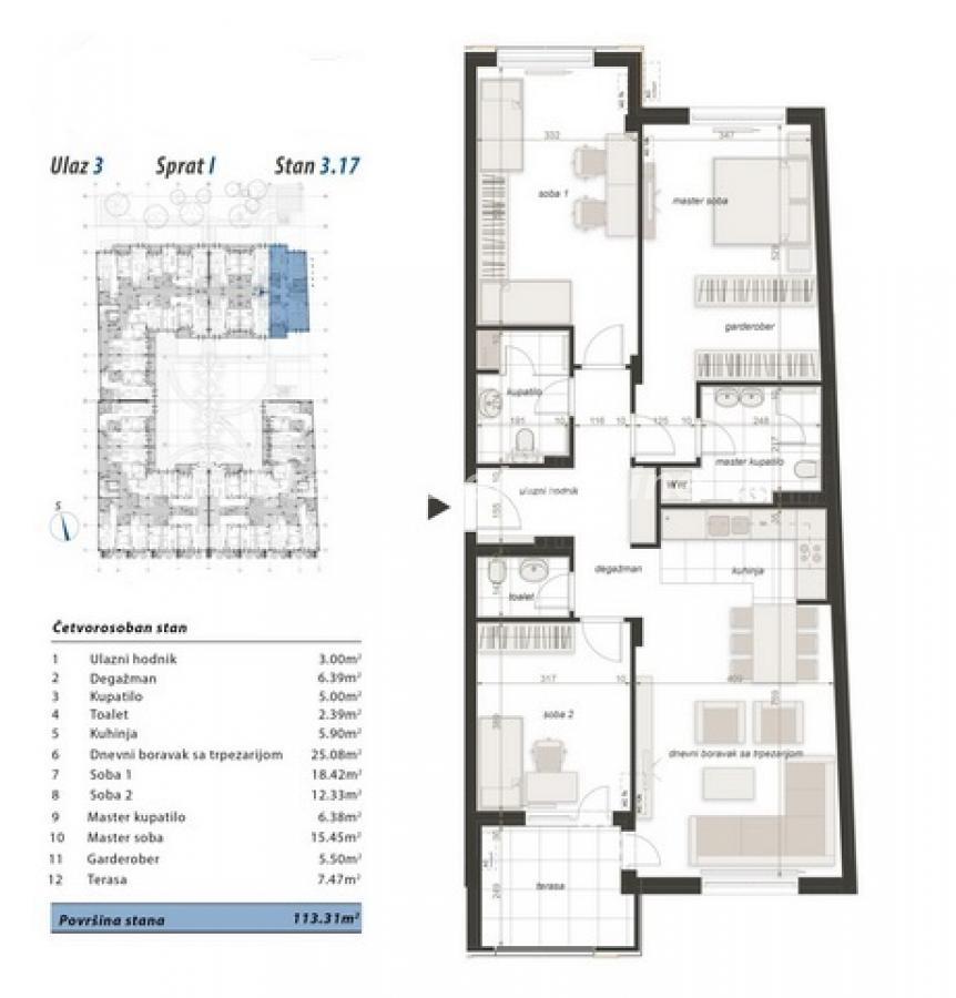 Stan Prodaja Novi Sad  114 m2