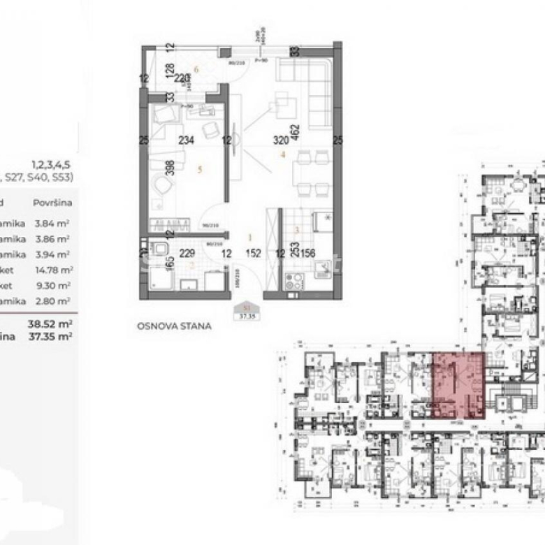 Stan Prodaja Novi Sad  39 m2