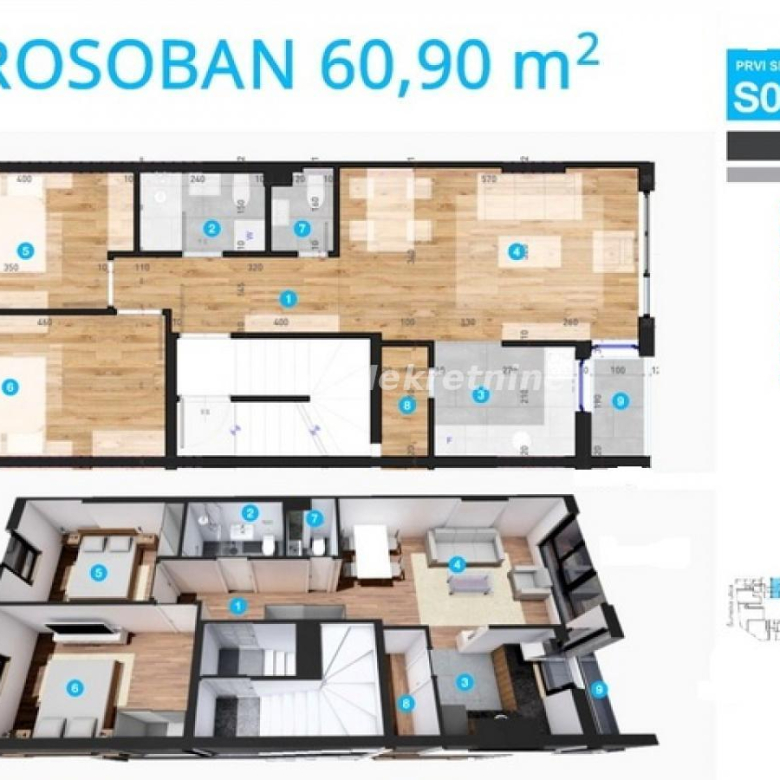 Stan Prodaja Novi Sad  61 m2