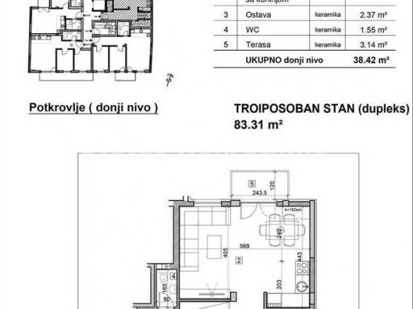 Stan Prodaja Novi Sad  83 m2