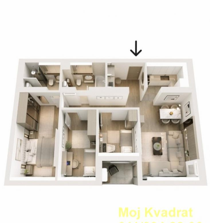 Stan – Beograd, Novi Beograd Blok 60 – ID 21653.