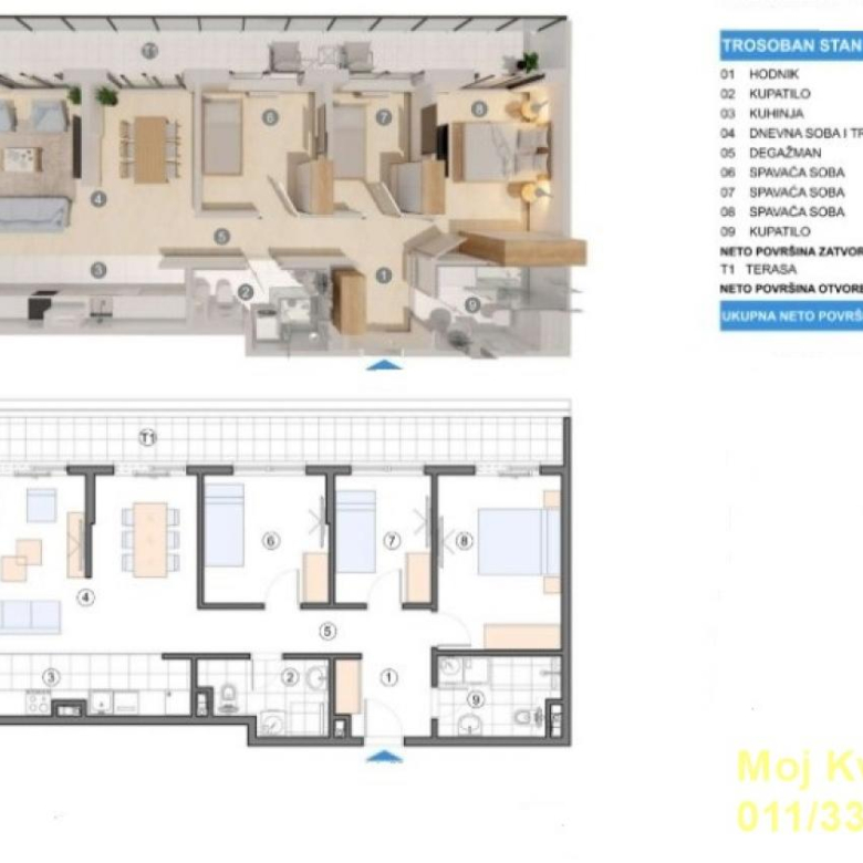 Stan Prodaja Beograd Gornji Grad 115 m2