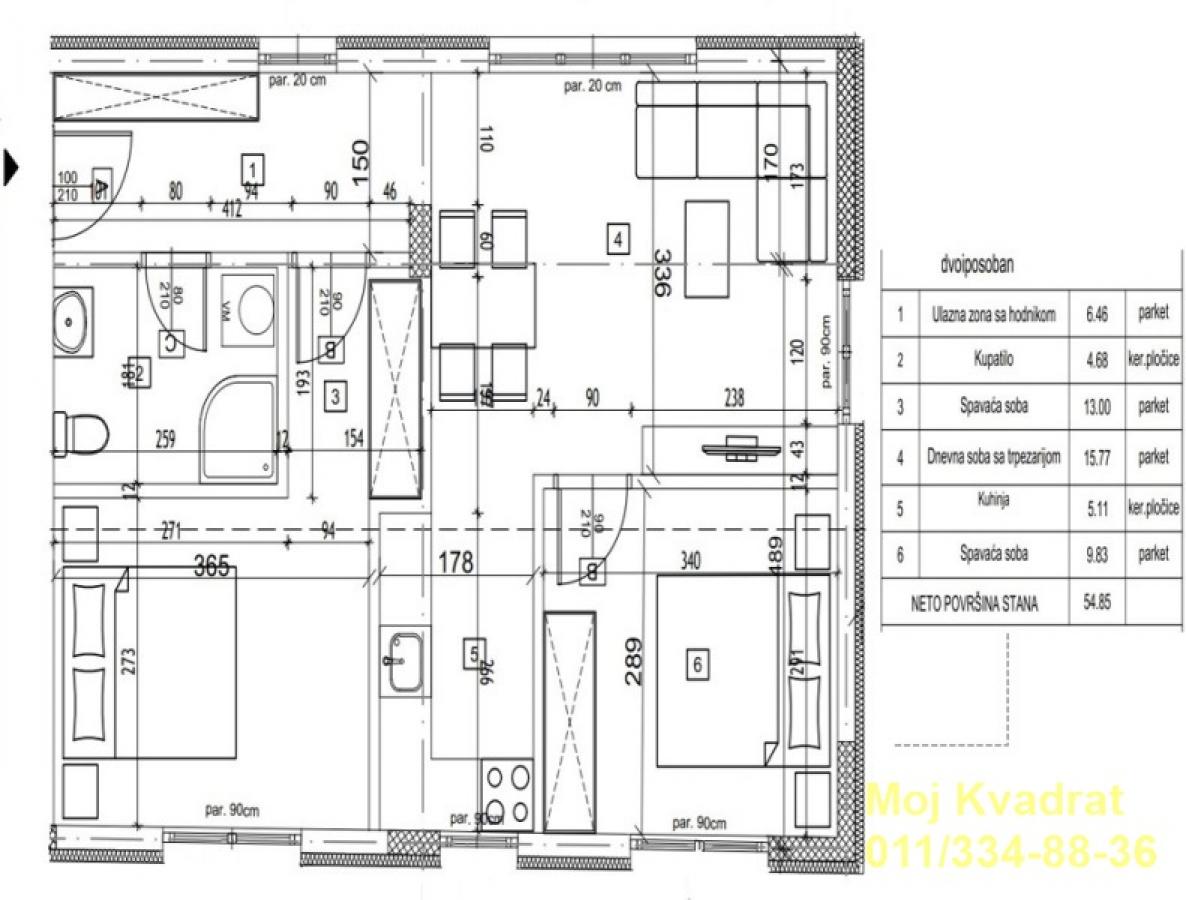 Stan Prodaja Beograd Stan Prodaja Beograd Vojvode Vlahovića 55 m2