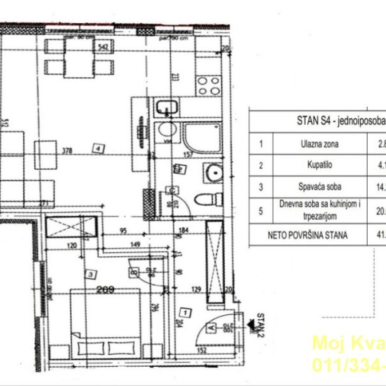 Stan Prodaja Beograd Vojvode Vlahovića 42 m2