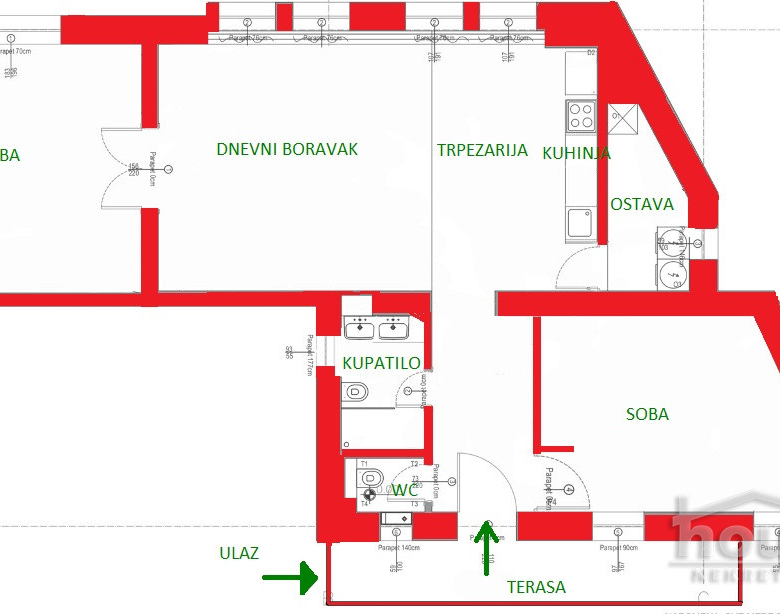 Stan Izdavanje Novi Sad  110 m2