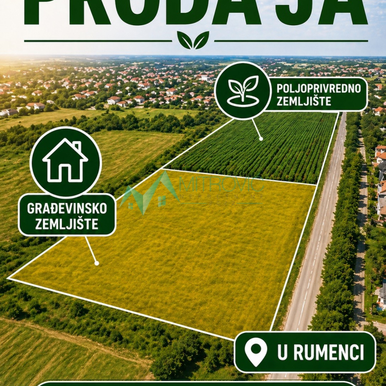 Plac Prodaja Rumenka  14225 m2