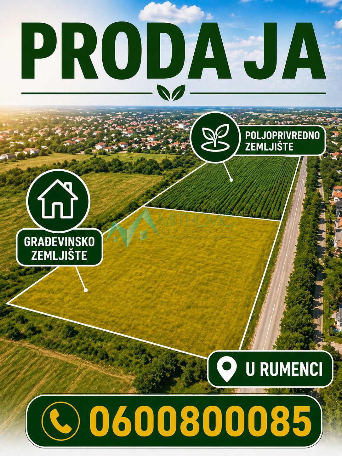 Plac Prodaja Rumenka Plac Prodaja Rumenka 14225 m2