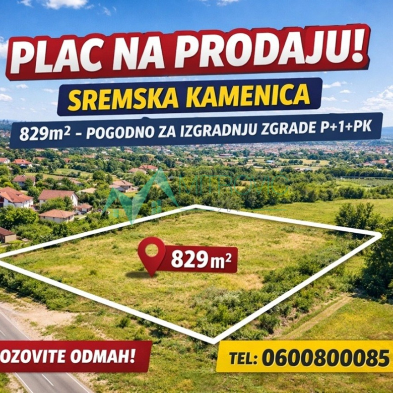 Plac Prodaja Sremska Kamenica  829 m2