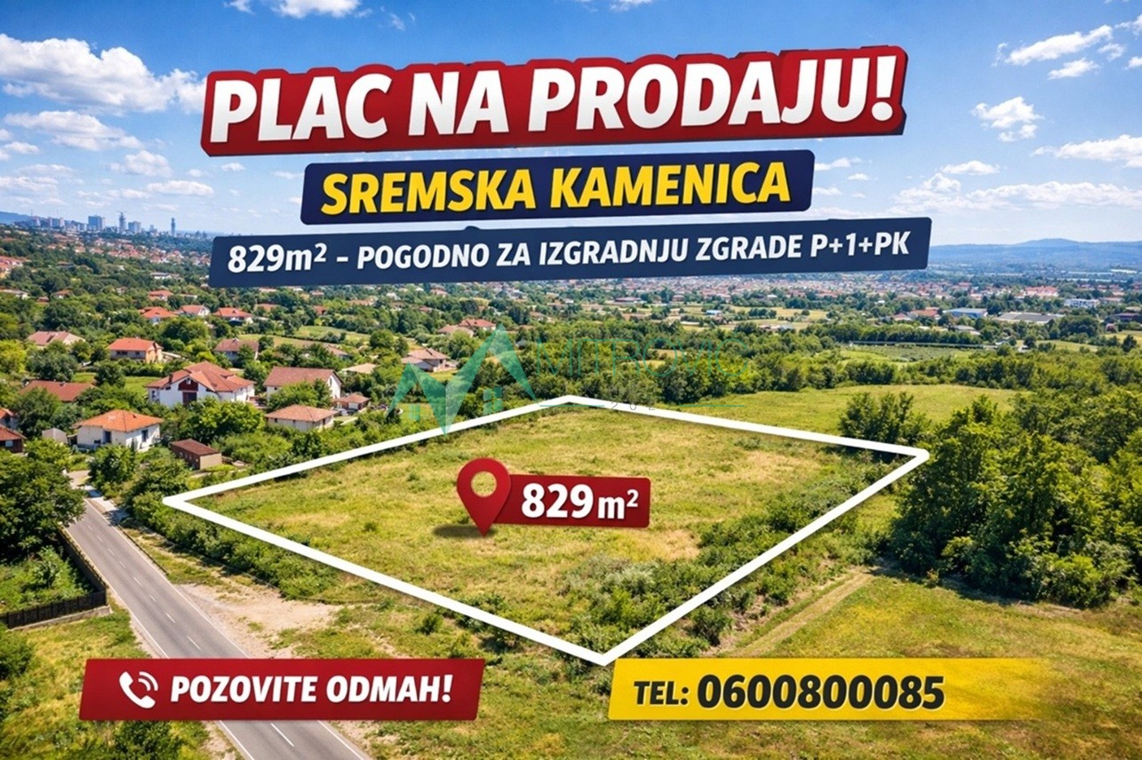 Plac Prodaja Sremska Kamenica Plac Prodaja Sremska Kamenica 829 m2