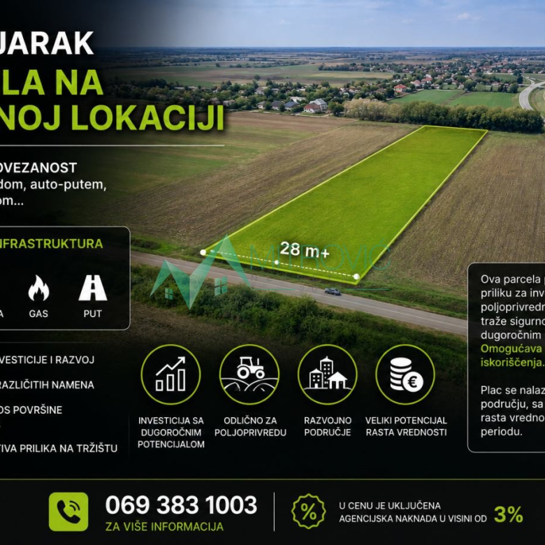 Plac,BAČKI JARAK,BAČKI JARAK,kv: 13139.00, € 541330, ID: 7000147.