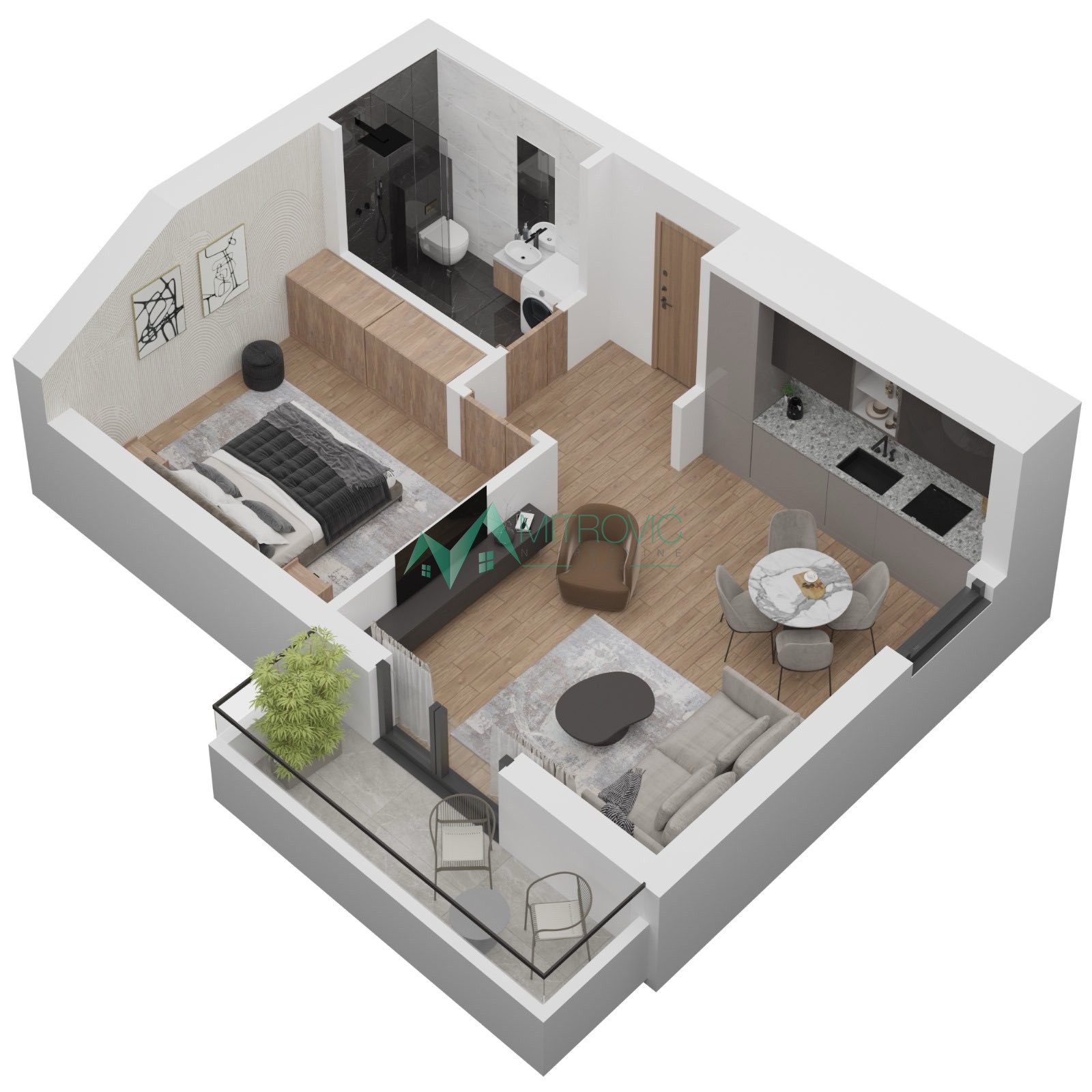 Stan Prodaja Novi Sad  42 m2
