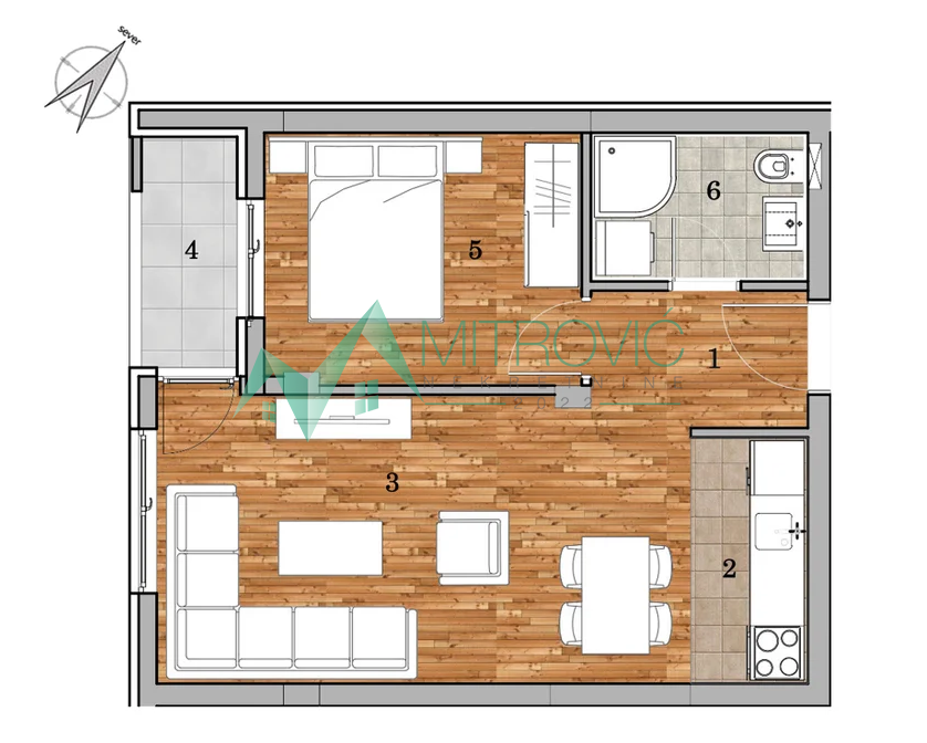 Stan Prodaja Novi Sad  42 m2
