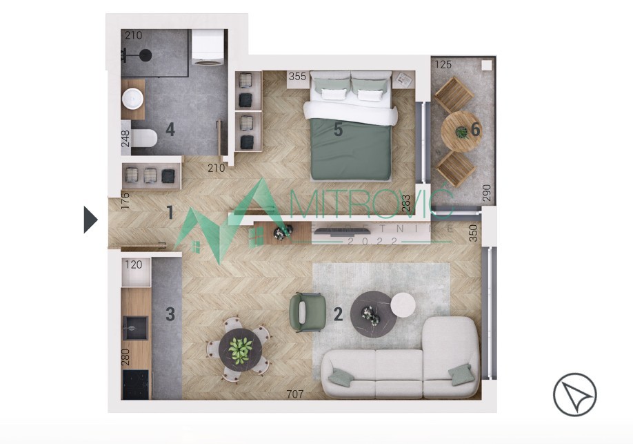 Stan Prodaja Novi Sad  45 m2
