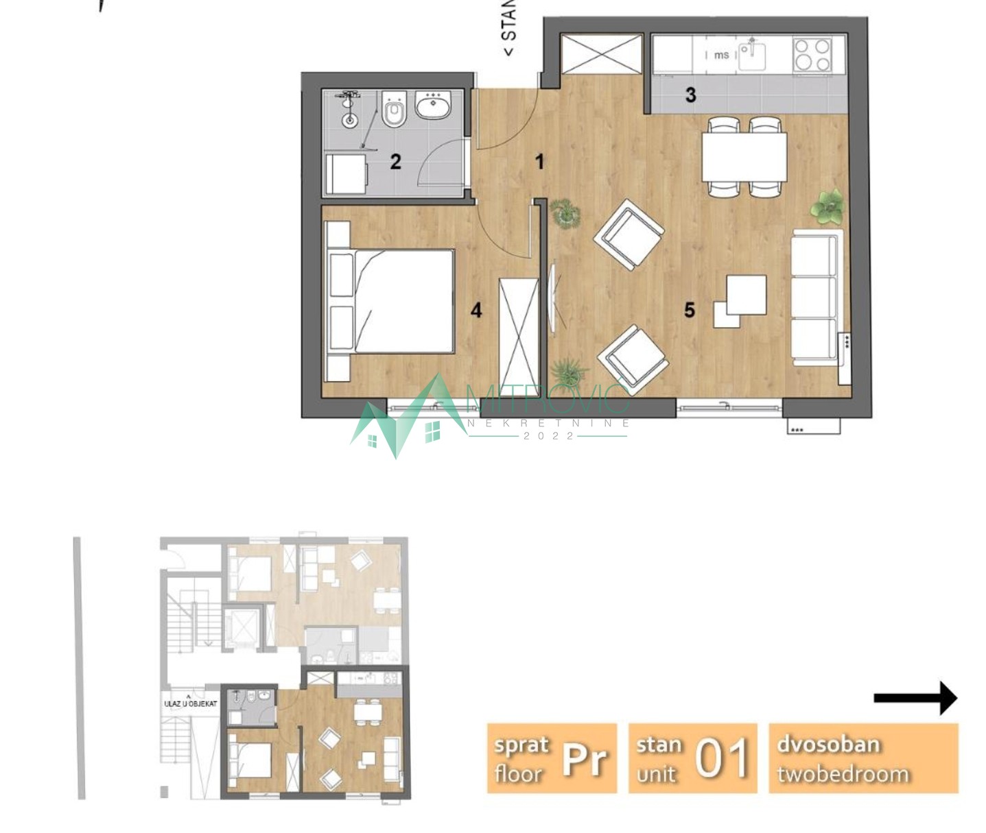 Stan Prodaja Novi Sad  40 m2