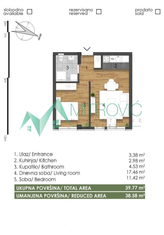 Telep, fenomenalan dvosoban stan-izuzetna ponuda (šifra oglasa:1003634).