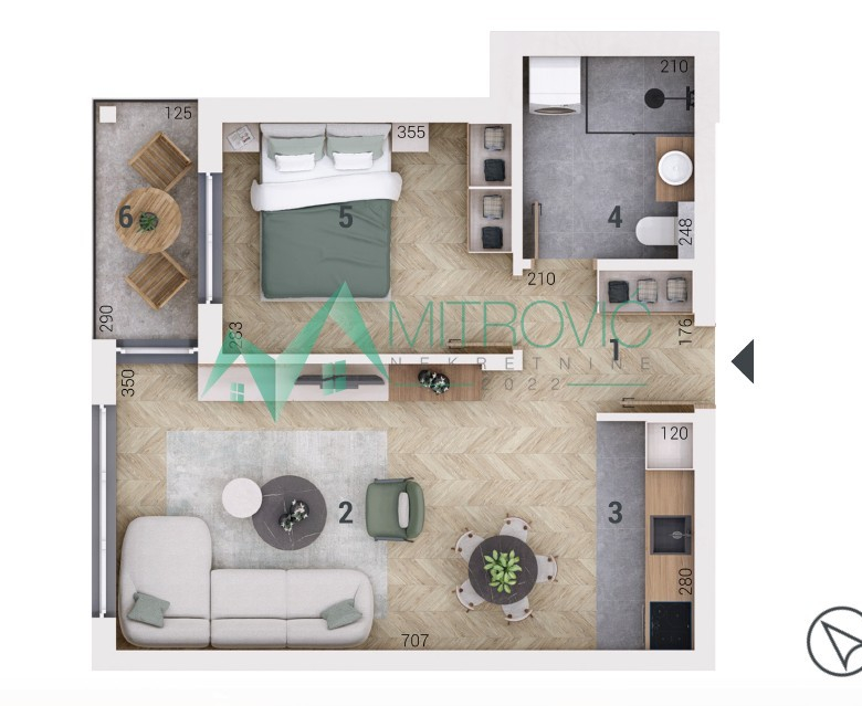 Stan Prodaja Novi Sad  45 m2