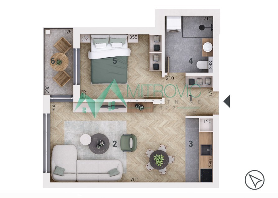 Stan Prodaja Novi Sad  45 m2