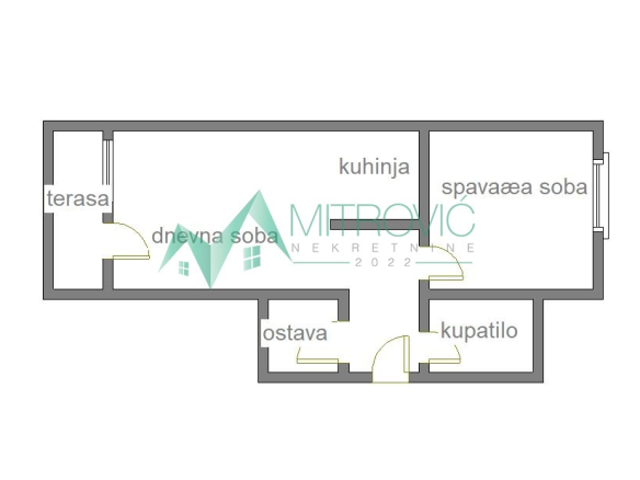 Renoviran dvosoban stan u Janka Čmelika – 47m²