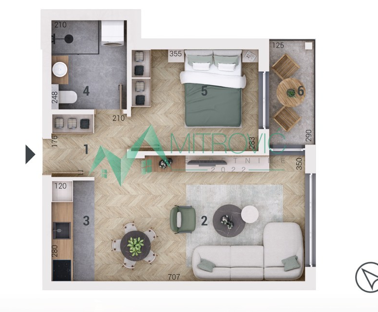 Stan Prodaja Novi Sad  45 m2