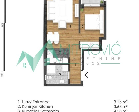 Stan Prodaja Novi Sad  44 m2