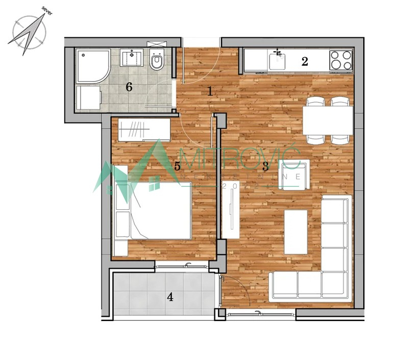 Dvosoban stan – Telep  42m2.