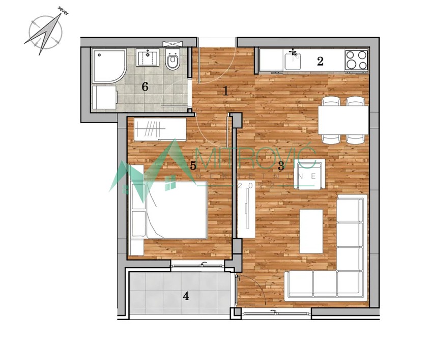 Stan Prodaja Novi Sad  42 m2