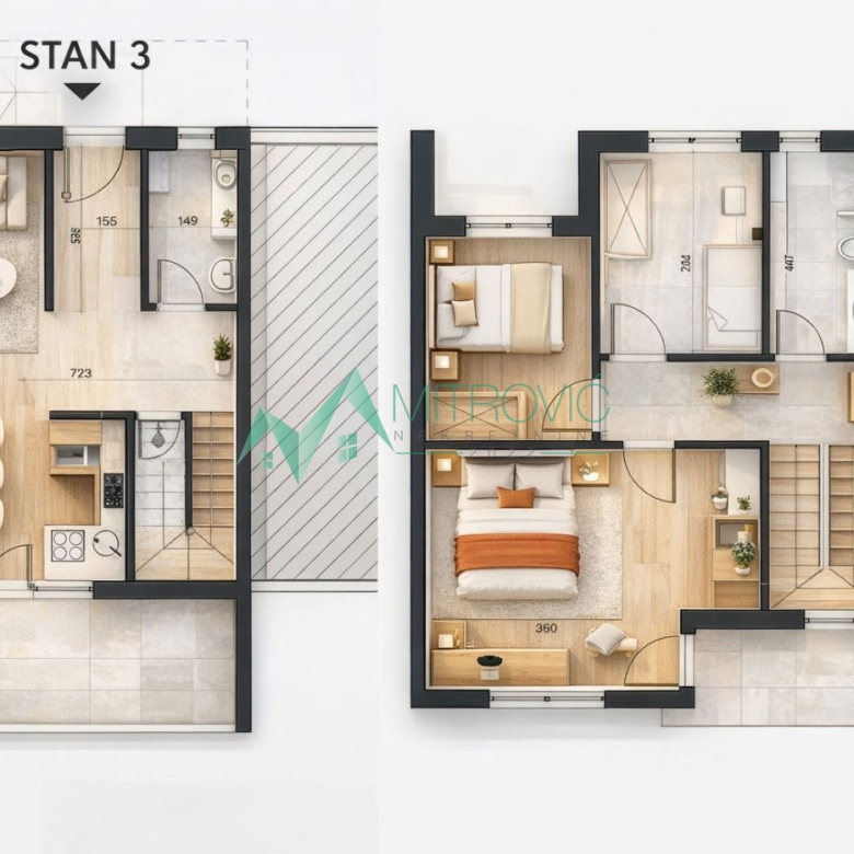 Stan Prodaja Novi Sad  83 m2