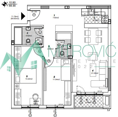 Stan Prodaja Novi Sad  70 m2