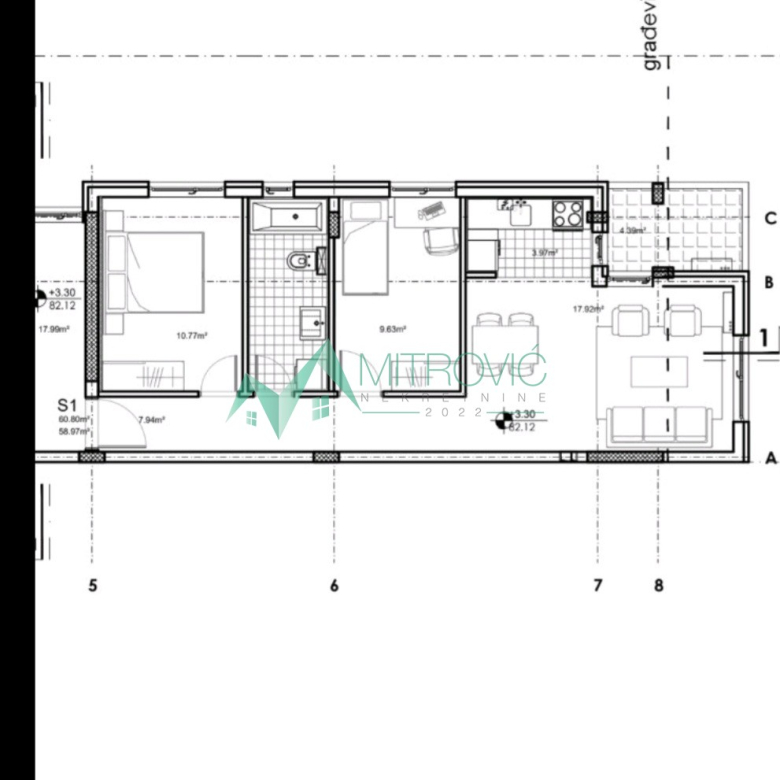 Stan Prodaja Novi Sad  58 m2