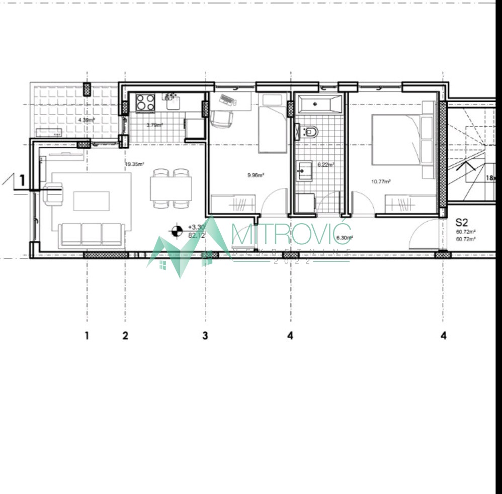 Stan Prodaja Novi Sad  60 m2