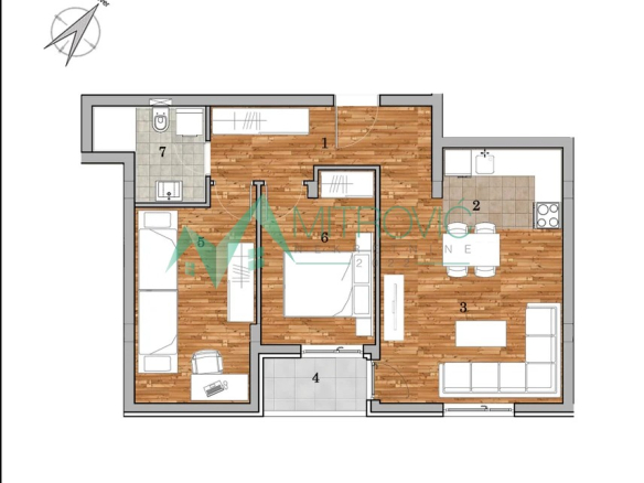 Stan Prodaja Novi Sad  60 m2