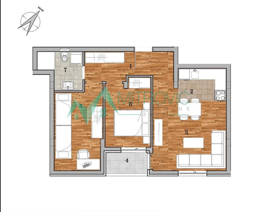 Stan Prodaja Novi Sad  60 m2